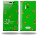 Anchors Away Green - Decal Style Skin (fits Nokia Lumia 928)