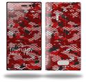 HEX Mesh Camo 01 Red Bright - Decal Style Skin (fits Nokia Lumia 928)