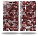 HEX Mesh Camo 01 Red - Decal Style Skin (fits Nokia Lumia 928)