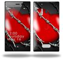 Barbwire Heart Red - Decal Style Skin (fits Nokia Lumia 928)