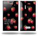Strawberries on Black - Decal Style Skin (fits Nokia Lumia 928)