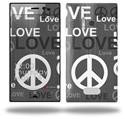 Love and Peace Gray - Decal Style Skin (fits Nokia Lumia 928)