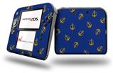 Anchors Away Blue - Decal Style Vinyl Skin fits Nintendo 2DS - 2DS NOT INCLUDED