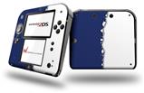 Ripped Colors Blue White - Decal Style Vinyl Skin fits Nintendo 2DS - 2DS NOT INCLUDED