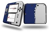 Ripped Colors Blue Gray - Decal Style Vinyl Skin fits Nintendo 2DS - 2DS NOT INCLUDED