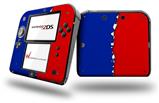 Ripped Colors Blue Red - Decal Style Vinyl Skin fits Nintendo 2DS - 2DS NOT INCLUDED