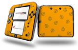 Anchors Away Orange - Decal Style Vinyl Skin fits Nintendo 2DS - 2DS NOT INCLUDED