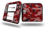 HEX Mesh Camo 01 Red Bright - Decal Style Vinyl Skin fits Nintendo 2DS - 2DS NOT INCLUDED