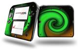 Alecias Swirl 01 Green - Decal Style Vinyl Skin fits Nintendo 2DS - 2DS NOT INCLUDED