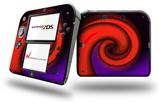 Alecias Swirl 01 Red - Decal Style Vinyl Skin fits Nintendo 2DS - 2DS NOT INCLUDED