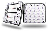 Pastel Butterflies Purple on White - Decal Style Vinyl Skin fits Nintendo 2DS - 2DS NOT INCLUDED
