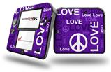 Love and Peace Purple - Decal Style Vinyl Skin fits Nintendo 2DS - 2DS NOT INCLUDED