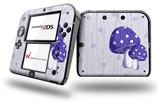 Mushrooms Purple - Decal Style Vinyl Skin fits Nintendo 2DS - 2DS NOT INCLUDED