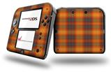 Plaid Pumpkin Orange - Decal Style Vinyl Skin fits Nintendo 2DS - 2DS NOT INCLUDED