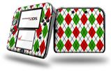 Argyle Red and Green - Decal Style Vinyl Skin fits Nintendo 2DS - 2DS NOT INCLUDED