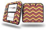 Zig Zag Yellow Burgundy Orange - Decal Style Vinyl Skin fits Nintendo 2DS - 2DS NOT INCLUDED