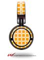 Decal style Skin Wrap for Sony MDR ZX100 Headphones Squared Orange (HEADPHONES  NOT INCLUDED)