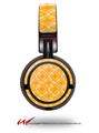 Decal style Skin Wrap for Sony MDR ZX100 Headphones Wavey Orange (HEADPHONES  NOT INCLUDED)