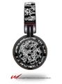 Decal style Skin Wrap for Sony MDR ZX100 Headphones Scattered Skulls Black (HEADPHONES  NOT INCLUDED)