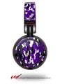 Decal style Skin Wrap for Sony MDR ZX100 Headphones WraptorCamo Digital Camo Purple (HEADPHONES  NOT INCLUDED)