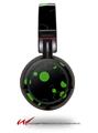 Decal style Skin Wrap for Sony MDR ZX100 Headphones Lots of Dots Green on Black (HEADPHONES  NOT INCLUDED)
