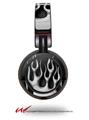 Decal style Skin Wrap for Sony MDR ZX100 Headphones Metal Flames Chrome (HEADPHONES  NOT INCLUDED)