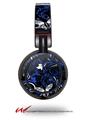 Decal style Skin Wrap for Sony MDR ZX100 Headphones Twisted Garden Blue and White (HEADPHONES  NOT INCLUDED)