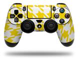 WraptorSkinz Skin compatible with Sony PS4 Dualshock Controller PlayStation 4 Original Slim and Pro Houndstooth Yellow (CONTROLLER NOT INCLUDED)