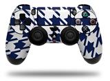 WraptorSkinz Skin compatible with Sony PS4 Dualshock Controller PlayStation 4 Original Slim and Pro Houndstooth Navy Blue (CONTROLLER NOT INCLUDED)