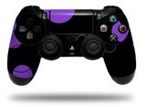 WraptorSkinz Skin compatible with Sony PS4 Dualshock Controller PlayStation 4 Original Slim and Pro Lots of Dots Purple on Black (CONTROLLER NOT INCLUDED)