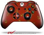 Decal Style Skin for Microsoft XBOX One Wireless Controller Anchors Away Red Dark - (CONTROLLER NOT INCLUDED)