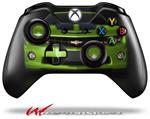Decal Style Skin for Microsoft XBOX One Wireless Controller 2010 Chevy Camaro Green - Black Stripes on Black - (CONTROLLER NOT INCLUDED)