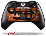 Decal Style Skin for Microsoft XBOX One Wireless Controller 2010 Chevy Camaro Orange - White Stripes on Black - (CONTROLLER NOT INCLUDED)