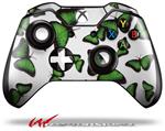 Decal Style Skin for Microsoft XBOX One Wireless Controller Butterflies Green - (CONTROLLER NOT INCLUDED)