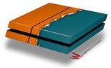 Vinyl Decal Skin Wrap compatible with Sony PlayStation 4 Original Console Ripped Colors Orange Seafoam Green (PS4 NOT INCLUDED)
