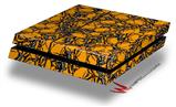 Vinyl Decal Skin Wrap compatible with Sony PlayStation 4 Original Console Scattered Skulls Orange (PS4 NOT INCLUDED)