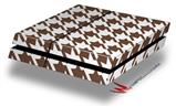 Vinyl Decal Skin Wrap compatible with Sony PlayStation 4 Original Console Houndstooth Chocolate Brown (PS4 NOT INCLUDED)