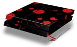 Vinyl Decal Skin Wrap compatible with Sony PlayStation 4 Original Console Lots of Dots Red on Black (PS4 NOT INCLUDED)