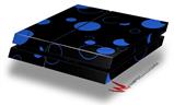 Vinyl Decal Skin Wrap compatible with Sony PlayStation 4 Original Console Lots of Dots Blue on Black (PS4 NOT INCLUDED)