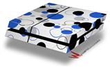 Vinyl Decal Skin Wrap compatible with Sony PlayStation 4 Original Console Lots of Dots Blue on White (PS4 NOT INCLUDED)