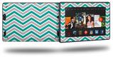 Zig Zag Teal and Gray - Decal Style Skin fits 2013 Amazon Kindle Fire HD 7 inch