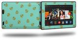 Anchors Away Seafoam Green - Decal Style Skin fits 2013 Amazon Kindle Fire HD 7 inch