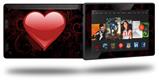 Glass Heart Grunge Red - Decal Style Skin fits 2013 Amazon Kindle Fire HD 7 inch