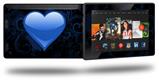 Glass Heart Grunge Blue - Decal Style Skin fits 2013 Amazon Kindle Fire HD 7 inch