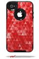 Triangle Mosaic Red - Decal Style Vinyl Skin fits Otterbox Commuter iPhone4/4s Case (CASE SOLD SEPARATELY)