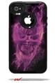 Flaming Fire Skull Hot Pink Fuchsia - Decal Style Vinyl Skin fits Otterbox Commuter iPhone4/4s Case (CASE SOLD SEPARATELY)