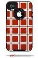 Squared Red Dark - Decal Style Vinyl Skin fits Otterbox Commuter iPhone4/4s Case (CASE SOLD SEPARATELY)