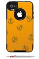 Anchors Away Orange - Decal Style Vinyl Skin fits Otterbox Commuter iPhone4/4s Case (CASE SOLD SEPARATELY)