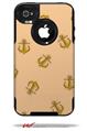 Anchors Away Peach - Decal Style Vinyl Skin fits Otterbox Commuter iPhone4/4s Case (CASE SOLD SEPARATELY)