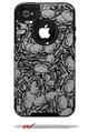 Scattered Skulls Gray - Decal Style Vinyl Skin fits Otterbox Commuter iPhone4/4s Case (CASE SOLD SEPARATELY)